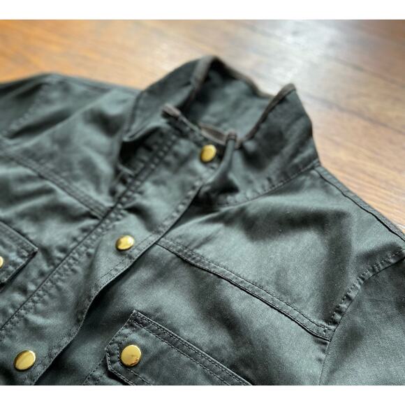 JCREW Green Cotton Utility Jacket sz M - Picture 2 of 10